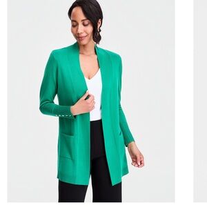 😎😎😎😎JM Collection Green Cardigan Sweater V-Neck Knit NWT 😎😎😎😎